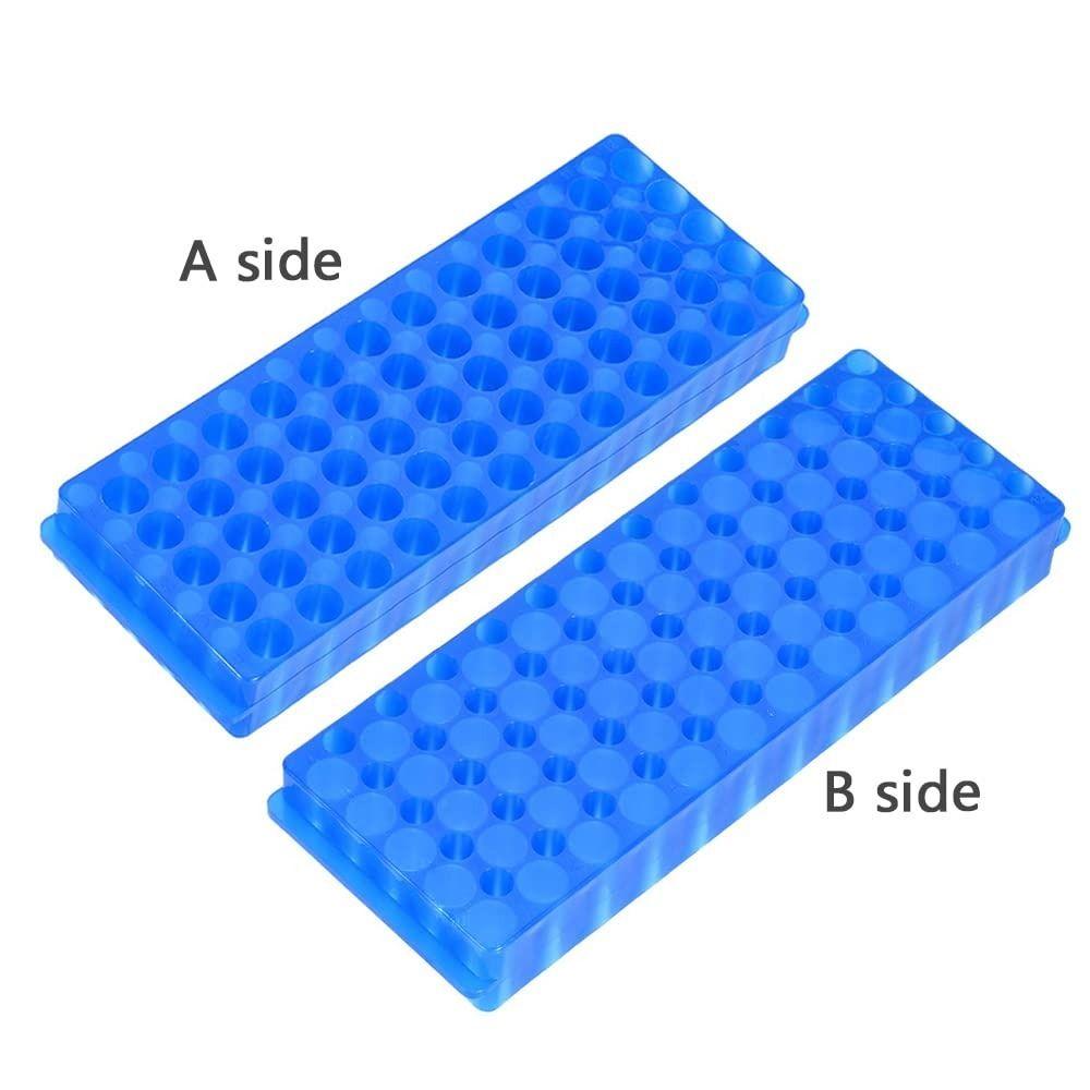 0.5ml1.5ml2ml Microcentrifuge Tube Rack Blue Centrifugal Pipe Rack Reusable Tube Rack Tubes