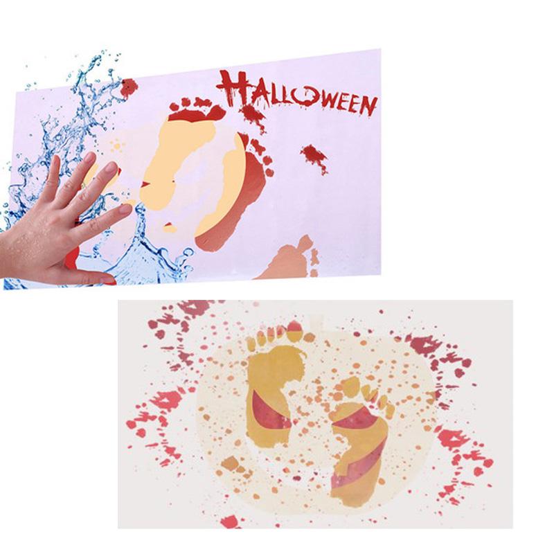 1 шт кровавый нескользящий Хэллоуин украшение ванная комната ковер меняющий цвет напольный коврик для дома