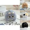 Adorable Fluffy Cat Keychain Plush Toy Soft Cartoon Square Kitty Bag Charm
