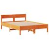 Solid Wood Bed without Mattress Wax Brown 120 x 200 cm Pine Wood