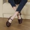 Fashion Spring and Autumn Style Fashionable Simple Square Toe Low Heel Solid Color Pumps for Party Dress Shoes for Women Mary Jane Shoes