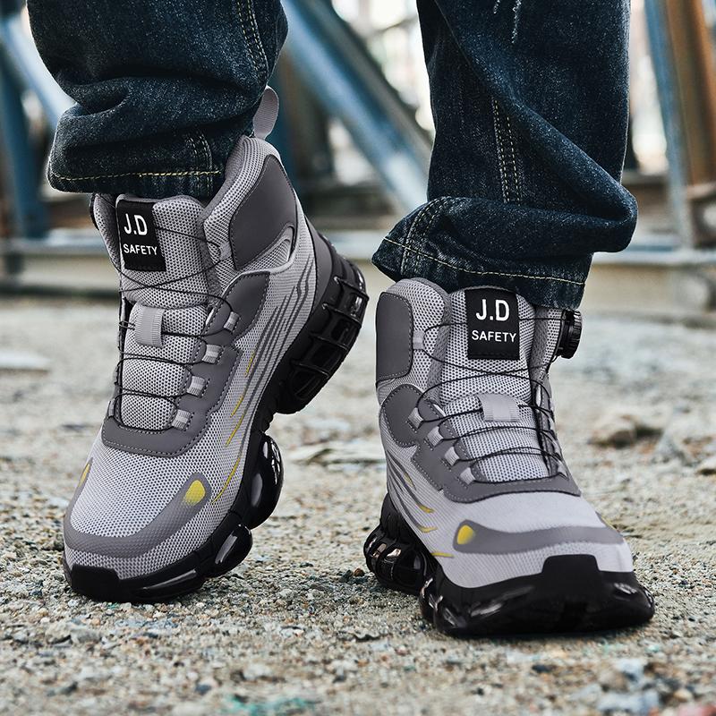 High-Top Couple Work Boots Indestructible Safety Shoes Steel Toe Men'S Boots Puncture-Proof Sneakers Men Non Slip Work Shoes