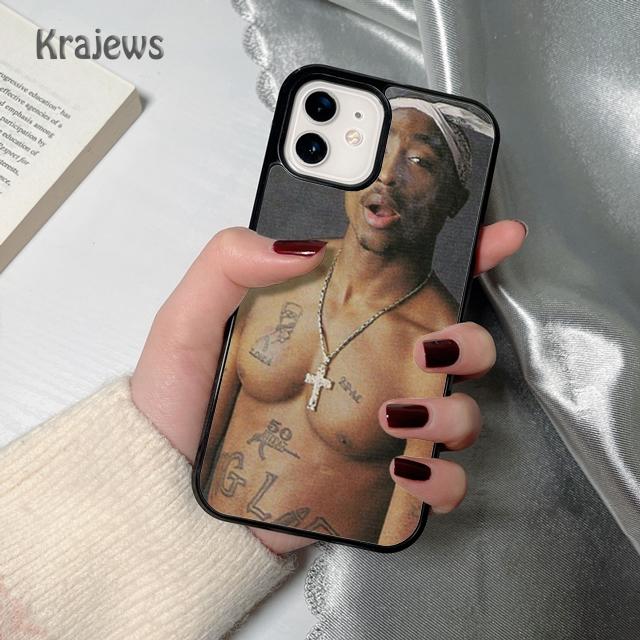 2pac Тупак Шакур Рэп Рэпер мягкий Чехол для телефона Cover Для iPhone 17 Air 16 15 14 plus 12 13 pro max coque Fundas