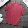 Zirunking Long-staple Cotton Short-sleeved T-shirt Unisex Top Youth Casual Solid Color Loose Round Neck Half-sleeved Top CHANGRONG