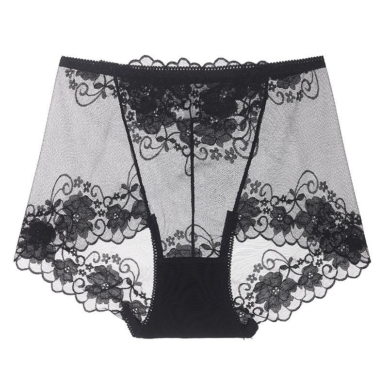 Women's Plus Size Lace Seamless High-Waist Briefs - Breathable & Comfortable