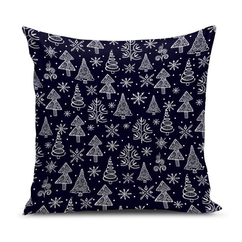 Decorative Printed Merry Christmas Theme Cushion Cover Xmas Decorations for Sofa Living Room Set of 5 12 x 12 inch Multi