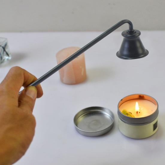 Огнетушитель свечей из нержавеющей стали, инструмент для тушения трубы в американском стиле, элегантная нержавеющая крышка фитиля для тушения пламени свечи