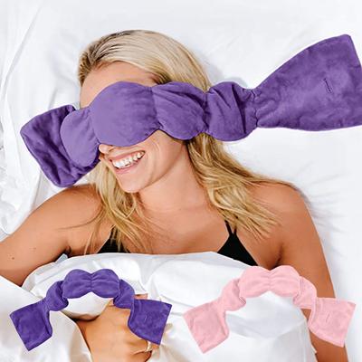 Мягкая маска для сна | Запатентованная конструкция блокировки света для сна, путешествий и отдыха | Наполнитель из шариков, можно стирать в машине, бесплатная подушка для глаз