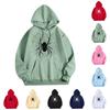 Women's Fashion Lightweight Long Sleeve Pullover With Pockets Spider Print Hoodie