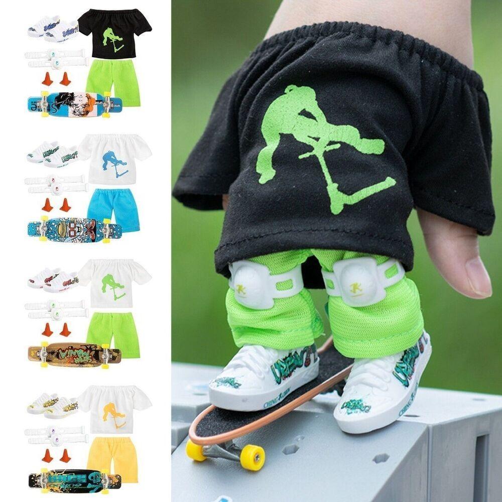 Shoes Finger Clothing Clothes Kit With Pants & Shoes Small Finger Skateboard Finger Scooter Set