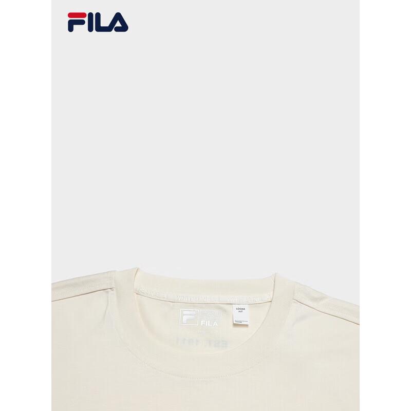 Fila Мужская повседневная футболка с длинным рукавом из чистого хлопка