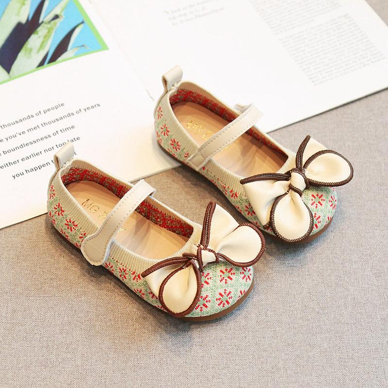 Fashion Girls Casual Shoes Drop Shipping 2024 New Spring Flowers Pattern Simple Children Moccasin Shoes Kids Shoes Korean Style