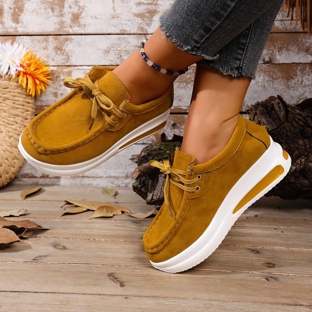 Модные лоферы на шнуровке Бренд Женская обувь Летняя мода Однотонные туфли на платформе Осенние слипоны Женские вулканизированные туфли больших размеров