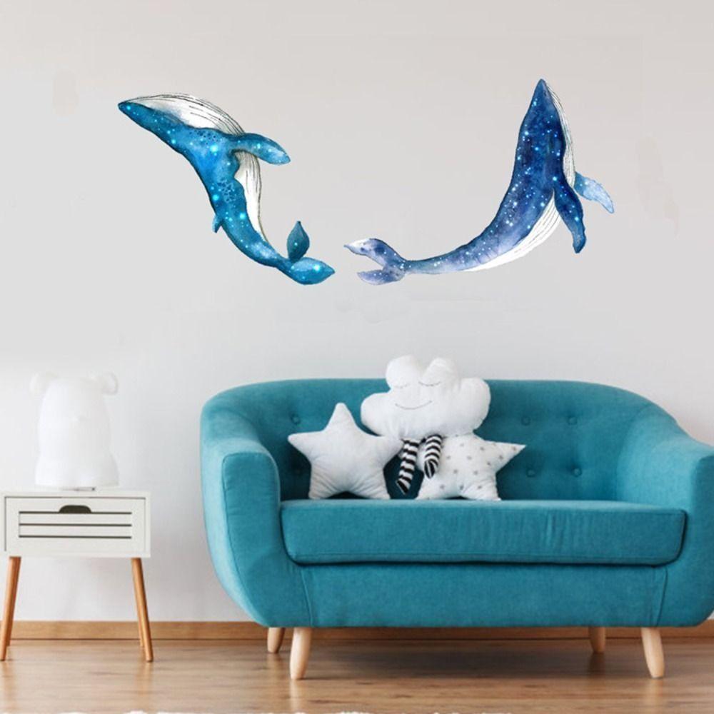Starry Sky Starry Sky Whale Sticker PVC Marine Animals Decal Whale Wall Stickers Home Decor