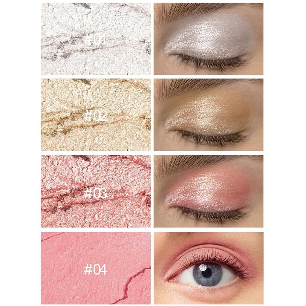Двусторонняя палочка для теней для век с бриллиантовым мерцающим хайлайтером, ультрапигментированная стойкая кремовая кисть для теней для век
