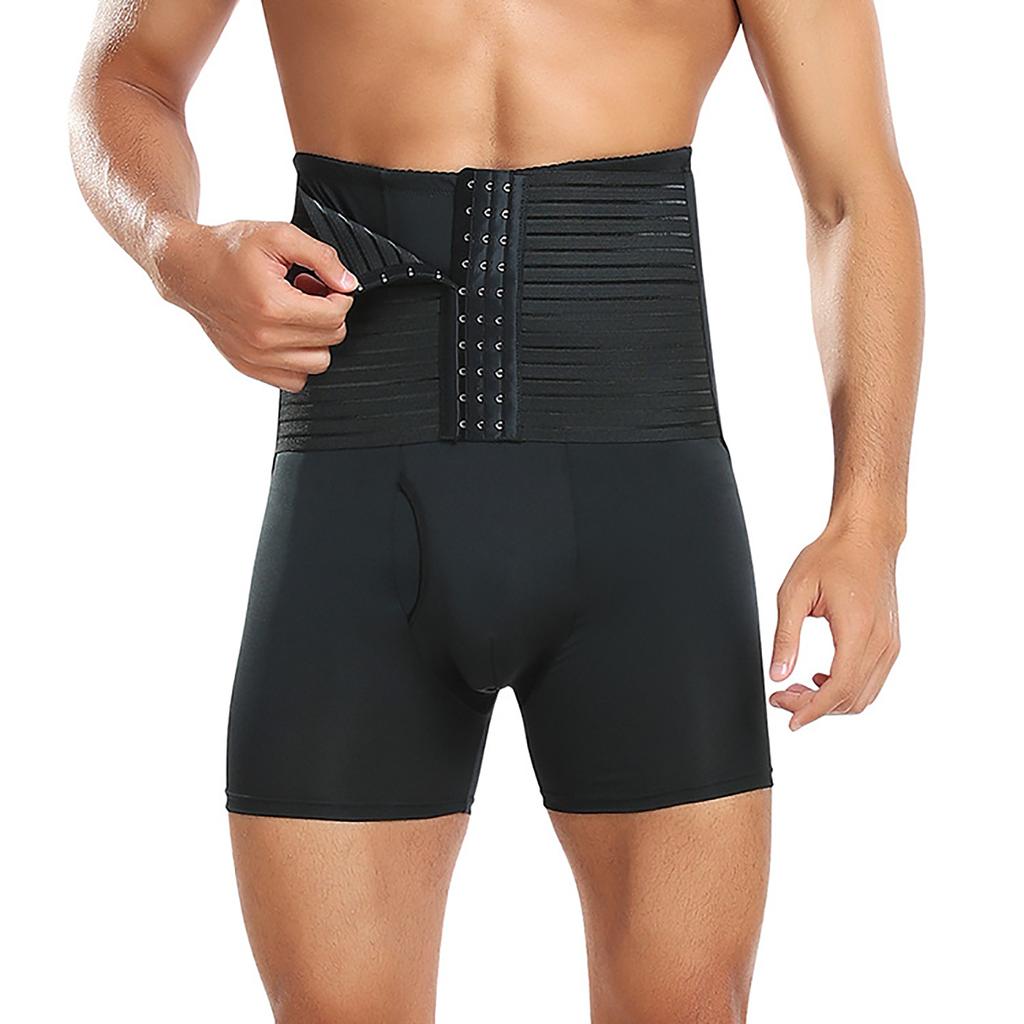 Мужские шорты для коррекции живота с высокой талией, утягивающее нижнее белье, трусы-боксеры, утягивающее нижнее белье, утягивающие трусы, утягивающее белье для бедер