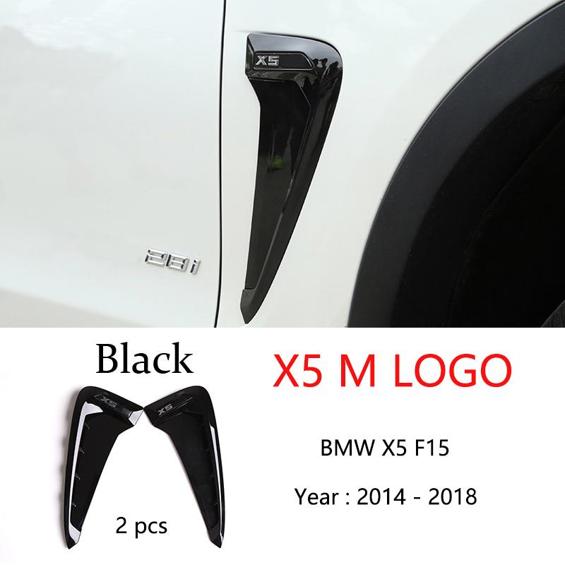 For BMW Xdrive Emblem  X5 F15 X5M F85  Shark Gills 3D Stickers Side Fender Vent Decoration Car-Styling Auto Accessories