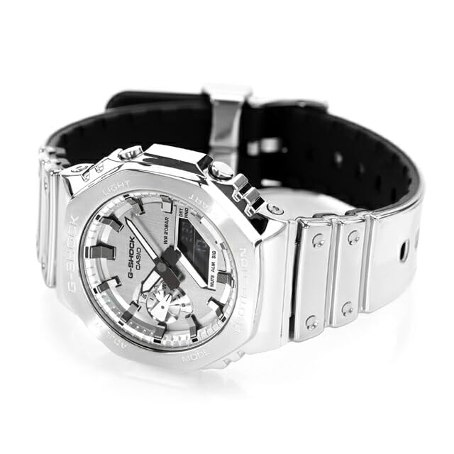 CASIO G-Shock GM-2100YM-8A Fine Metallic Series Analog-Digital 2100 Quartz Men's Watch Silver