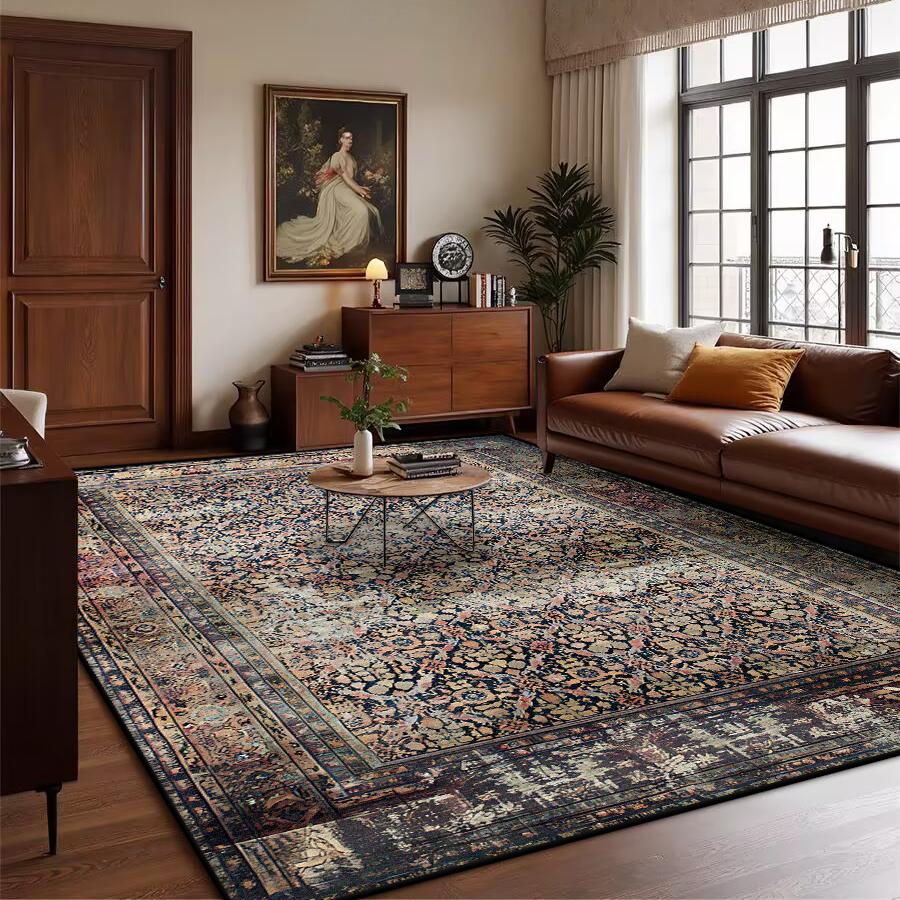 Ретро Богемный Персидский Роскошный Ковер для Гостиной Удобный Мягкий Нескользящий Коврик для Спальни Классический Придверный Коврик Моющийся