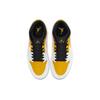 Air Jordan 1 Mid University Gold Men Sneakers White Black 554724-170