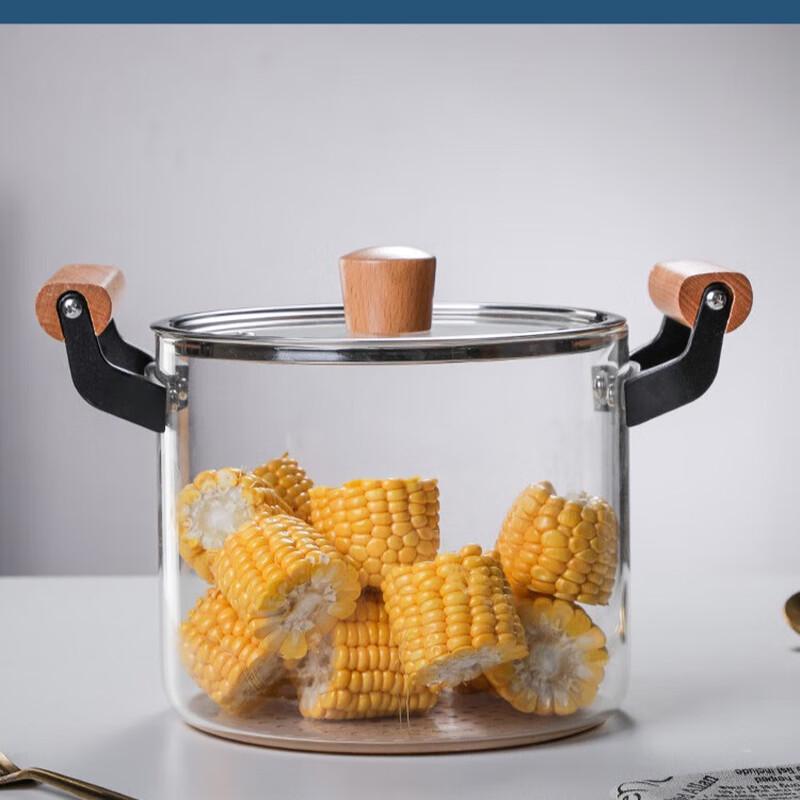 ZISIZ Прозрачная стеклянная кастрюля для тушения - 4,5 л