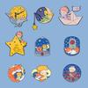 Metal Charming Cartoon Badge Set Featuring The Little Prince Creative Collection Brooch