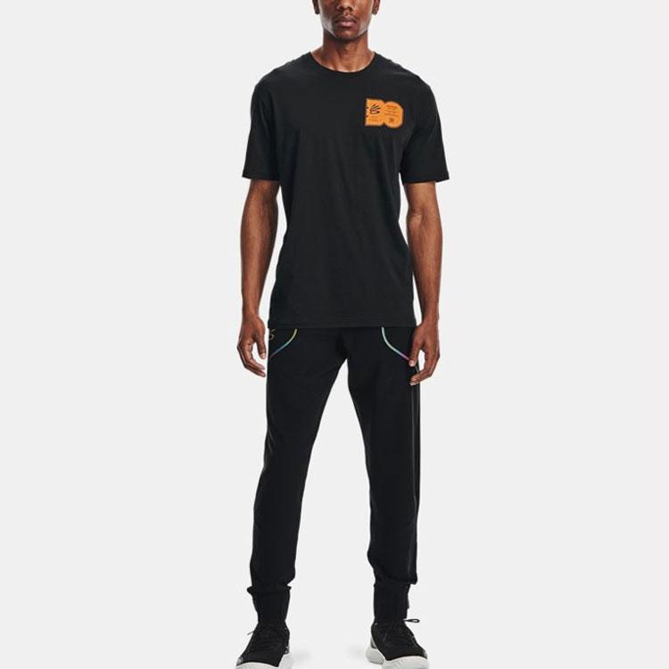 Under Armour Спортивная повседневная футболка с коротким рукавом Curry Series, мужские топы, черная 1364968-001