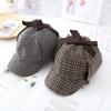 Double-Cap Brim Ear Protection Cap All Seasons Baseball Cap Vintage Detective Cap  Women