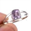 Кольцо из натурального розового аметиста с драгоценным камнем ручной работы из цельного серебра 925 пробы S.8 z6J71