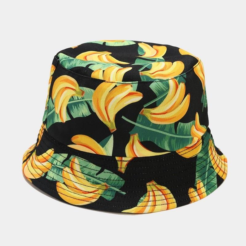 Fruit Pattern Fisherman Hat With Wide Brim For Summer Sun Protection And Casual Wear