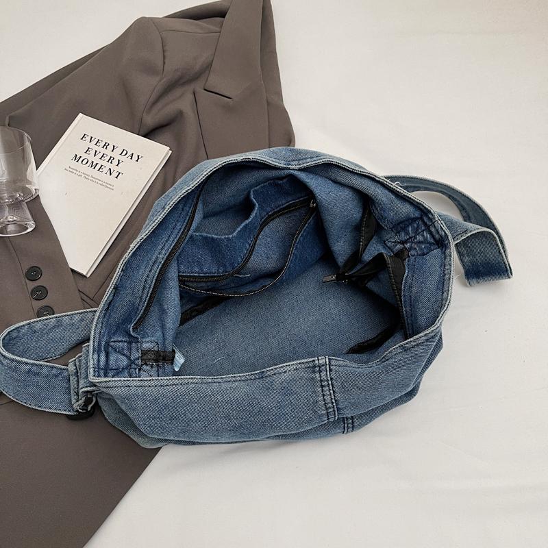 Джинсовая сумка женская сумка через плечо хозяйственная сумка большой емкости студенческая сумка для занятий