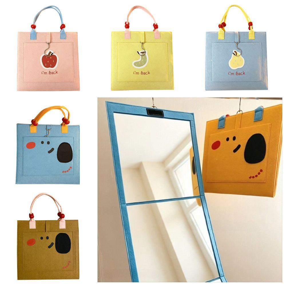 Multifunctional Foldable Full-Length Mirror Cute Cartoon Makeup Mirror Travel