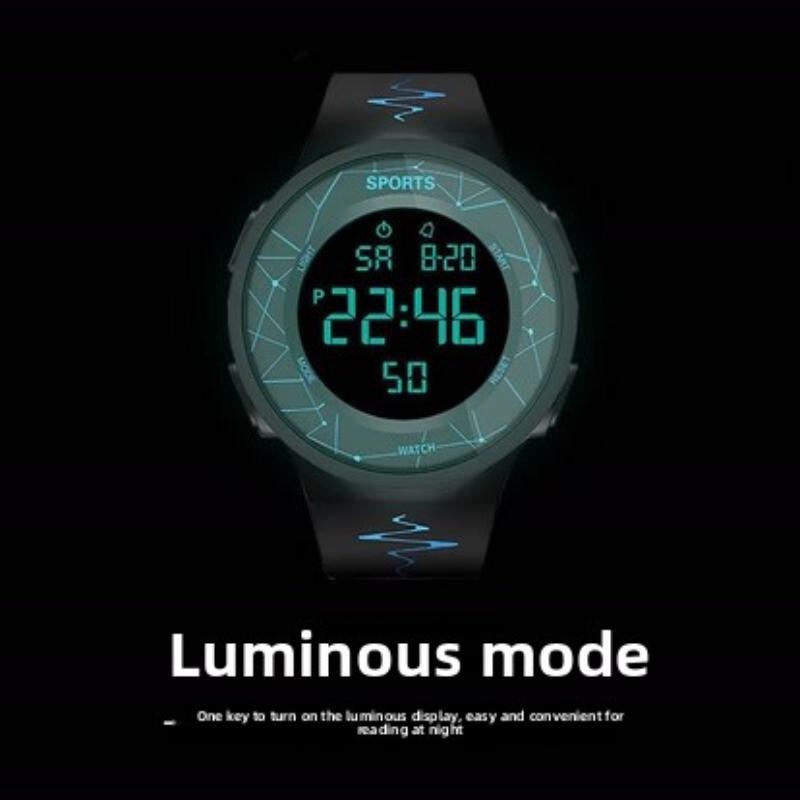 Светящиеся в темноте электронные часы для подростков и учеников средней школы. Модные и простые, унисекс, многофункциональные