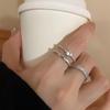 Элегантное серебряное кольцо с цирконом для женщин - Открытый дизайн, универсальное и стильное