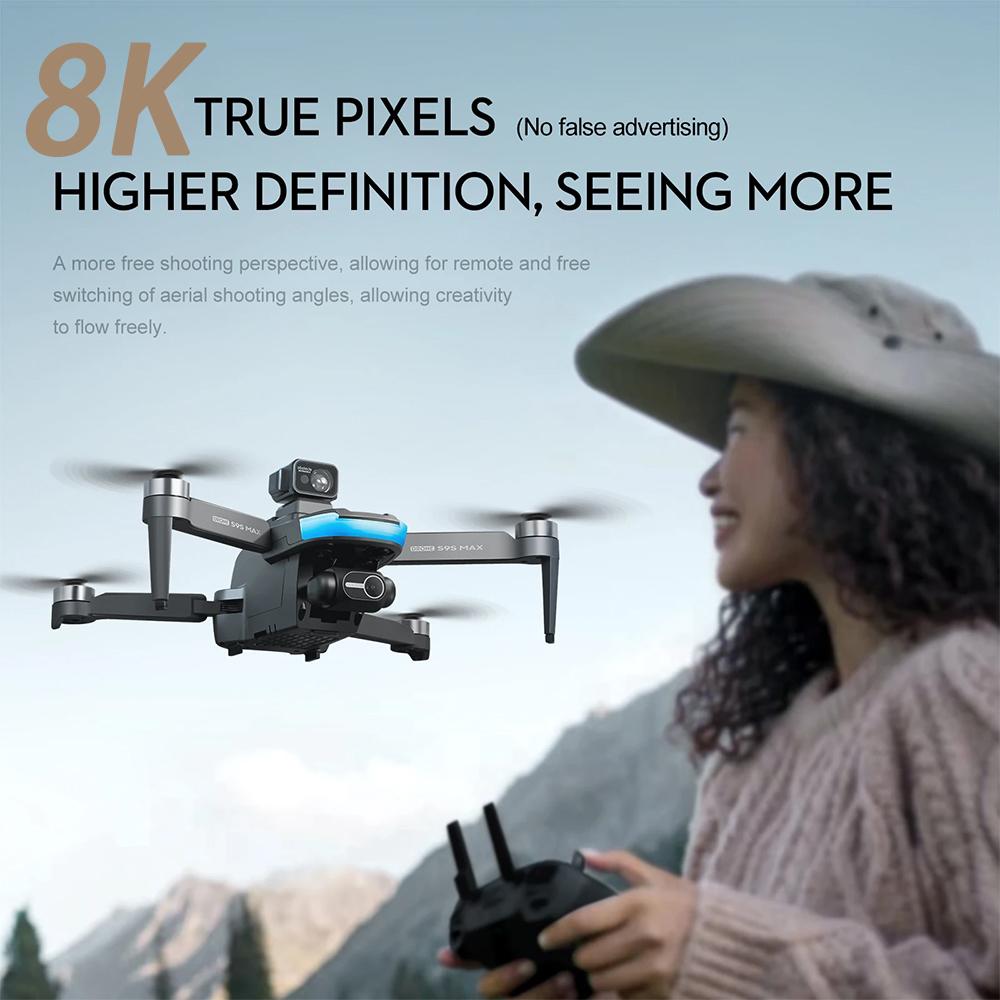New LS-S9S GPS Drone 8k Professional HD Camera 2-axis Universal Anti-Shake Air Brushless Folding Quadcopter 3km Quadcopter Toys