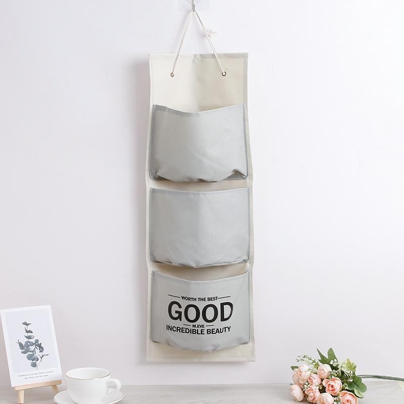 Простая подвесная сумка, маленькая свежая сумка для хранения в общежитии, семейная спальня, ванная комната, кухня, дверная подвесная сумка, сумка для хранения