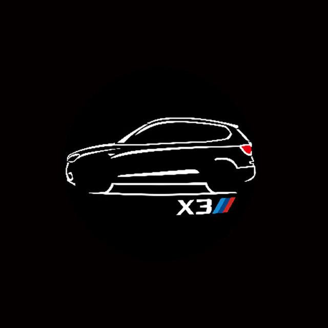 BAAY1 2pcs For BMW X3 E83 F25 G01 F97 LED Car Door Light Laser Projector Welcome Lamp logo Welcome bulb Auto Accessories