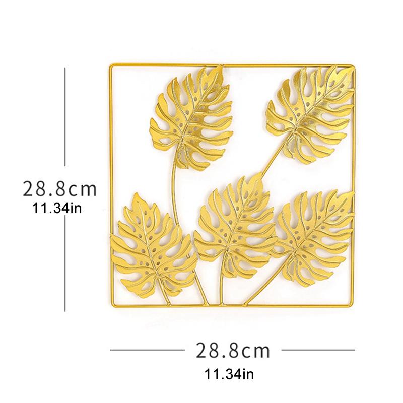 Nordic Metal Leaf Iron Wall Hanging Plant Wall Подвесной настенный светильник Mural Спальня Гостиная Домашний декор Черепаха Лист Украшение стены