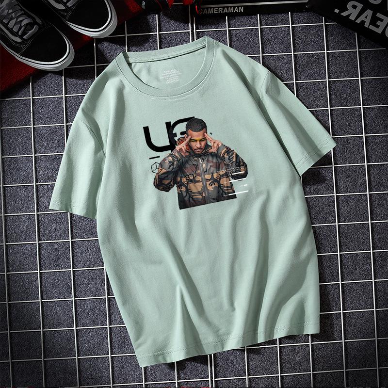 Hip-Hop 8 Colors Men's Short Sleeves T-shirt Pure Cotton Casual Tee Large Size S-6XL