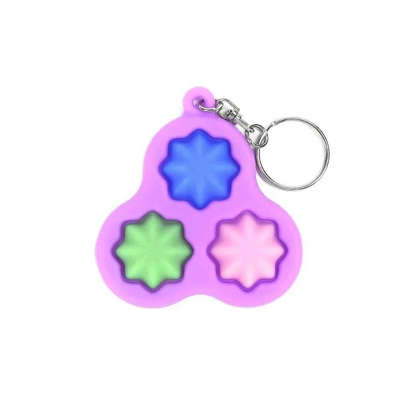 Мини-поп-игрушечный набор, простой пузырь, сенсорный брелок, игрушки, силиконовые сжимаемые радужные игрушки для снятия стресса, ручные игрушки