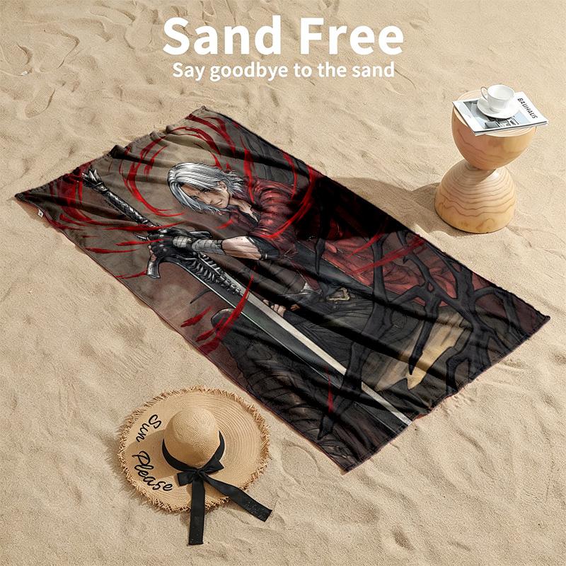 Devil May Cry Beach towels also serve as bath towels summer essential a musthave for the outdoors the beach and the pool