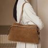 This Is A Large-capacity, Retro Hand-held Crossbody Bag Made of Suede, Suitable for Commuting
