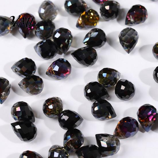 Wedding Craft Accessories Faceted Teardrop Glass Beads, Water Drop Loose Spacer Top Drilled Crystal Beads for Sun Catcher, DIY Necklace Bracelet