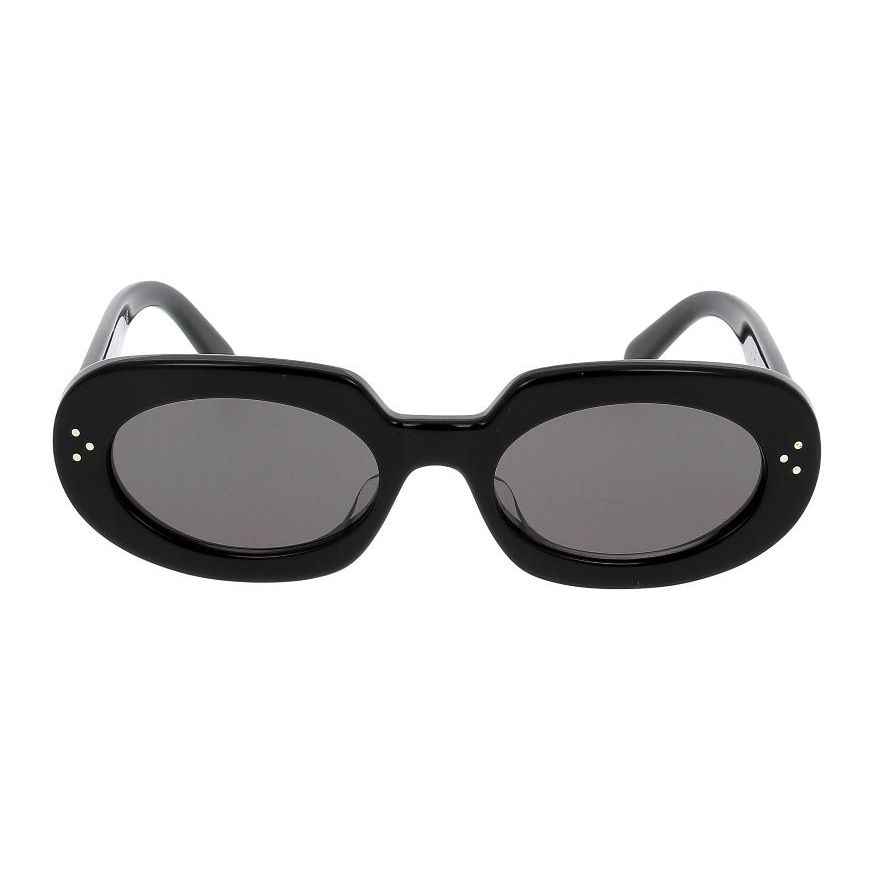 Celine Solid Design Oval Sunglasses Women sunglasses Black CL40276U.