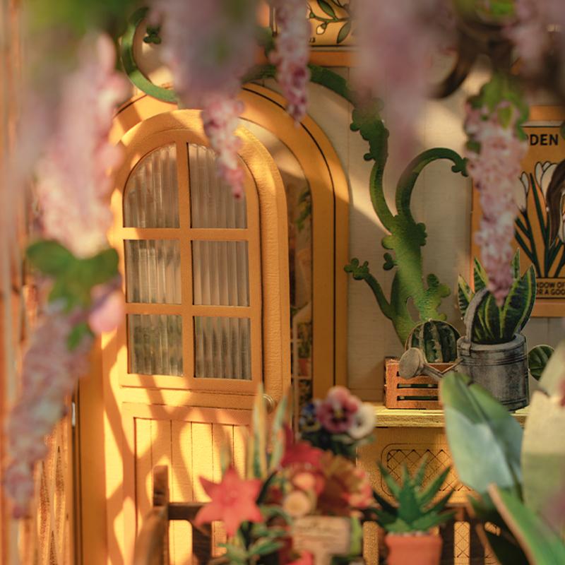 Robotime Rolife садовый дом книжный уголок комплект книжная полка вставка легко собрать подарки для детей, женщин и девочек, украшение дома