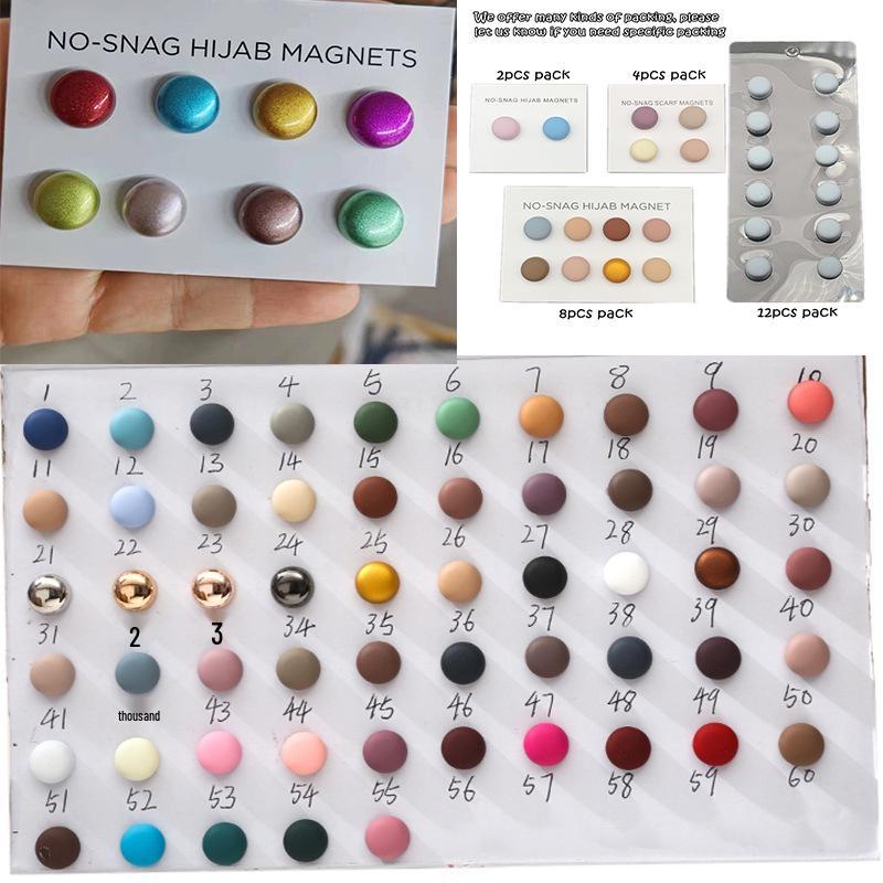 Магнитная брошь-зажим для шарфа «Макарон»: Не оставляющий следов, не повреждающий аксессуар для шали и головного платка.