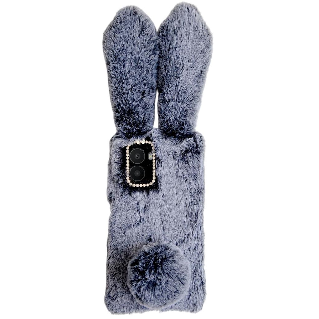 Для HMD Fusion 5G Чехол Плюшевый Милый Кролик Зимний Пушистый ТПУ Чехол для Телефона