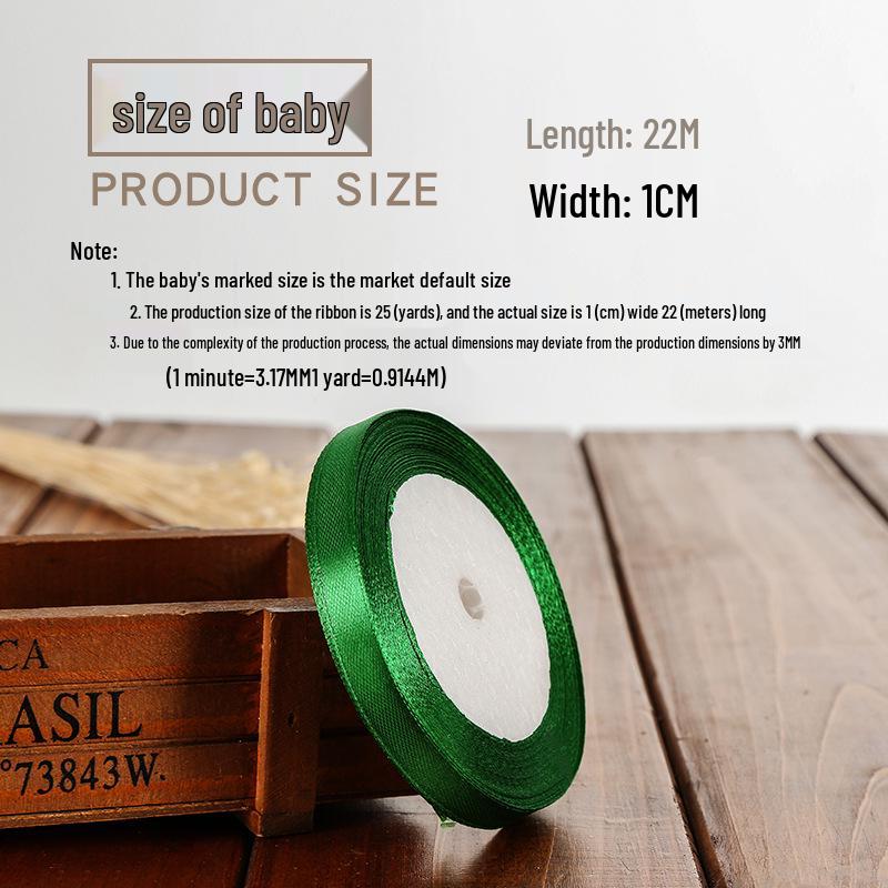 1 см атласная лента для украшения подарочной коробки и бантов, специальная для трансграничной торговли