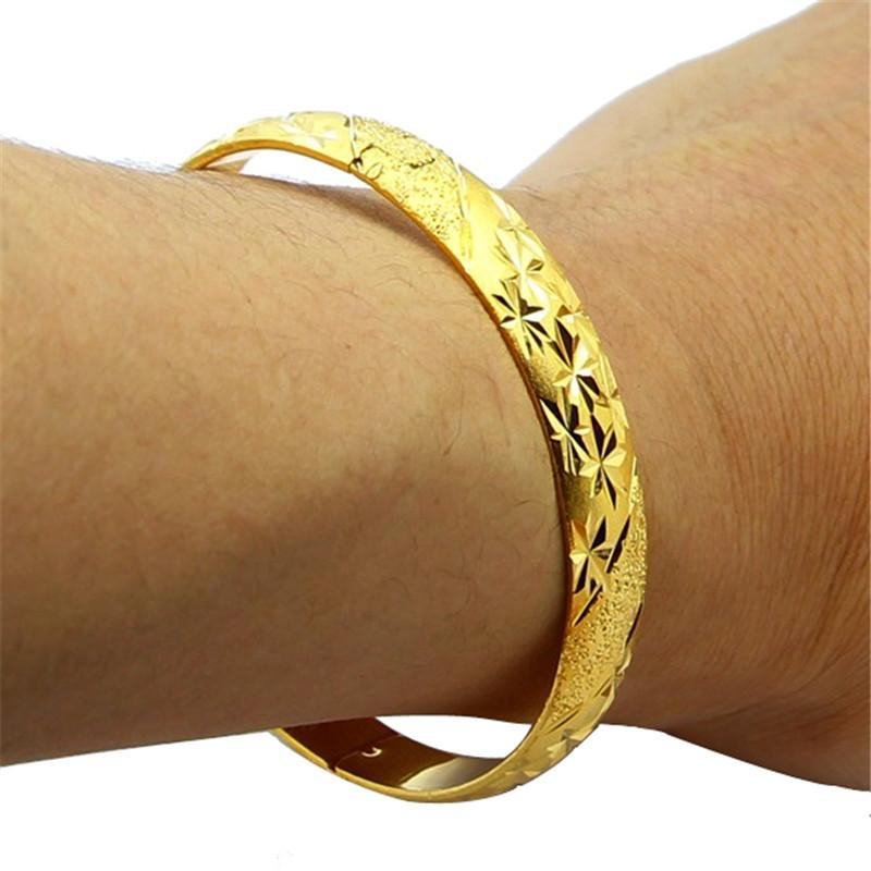 24k Gold Bracelet Plating Gold Gypsophila Gold Color Bracelet For Women Wedding Jewelry Gifts