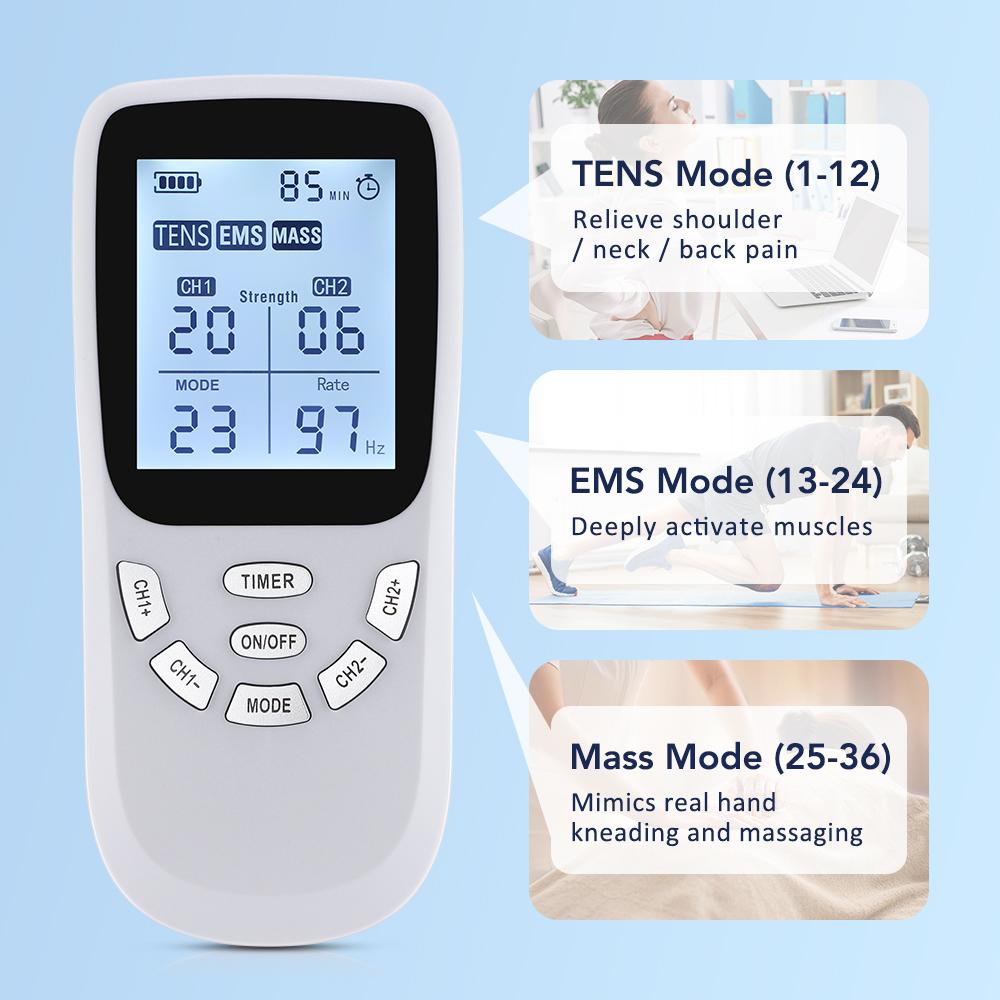 36 Modes Physiotherapy Tens Electric Muscle Stimulator EMS Acupuncture Full Body Massage Digital Therapy Slimming Machine